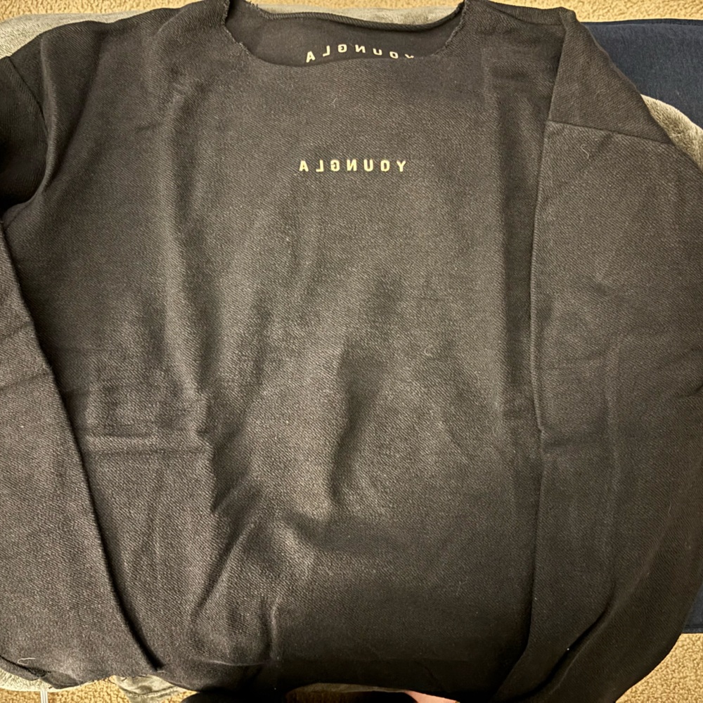 YoungLA Black Sweatshirt with White Logo
